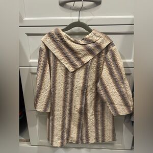 Zara Kids Striped Cream and Gray Dress; size 6; NWT